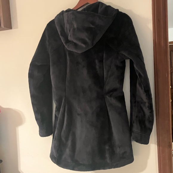 Mountain Hardwear HiCamp Monkey Fleece Trench Black Double Breasted Jacket Coat - Picture 2 of 7